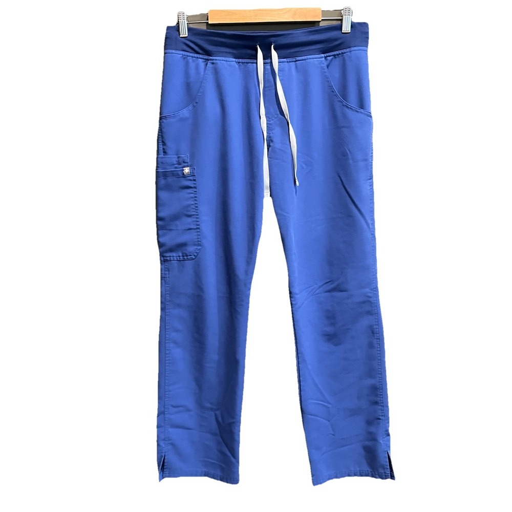 Figs Technical‎ Collection Blue Kade Cargo Women's Scrubs Pants Size Medium